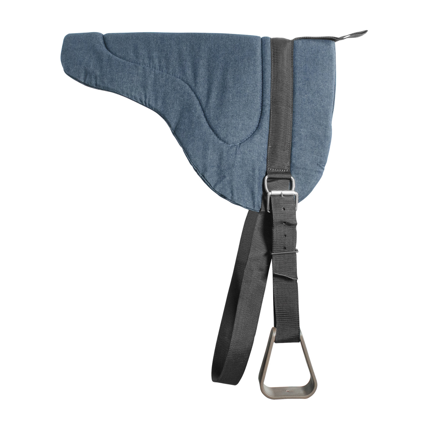 Bareback mit Steigbügeln und Gurt