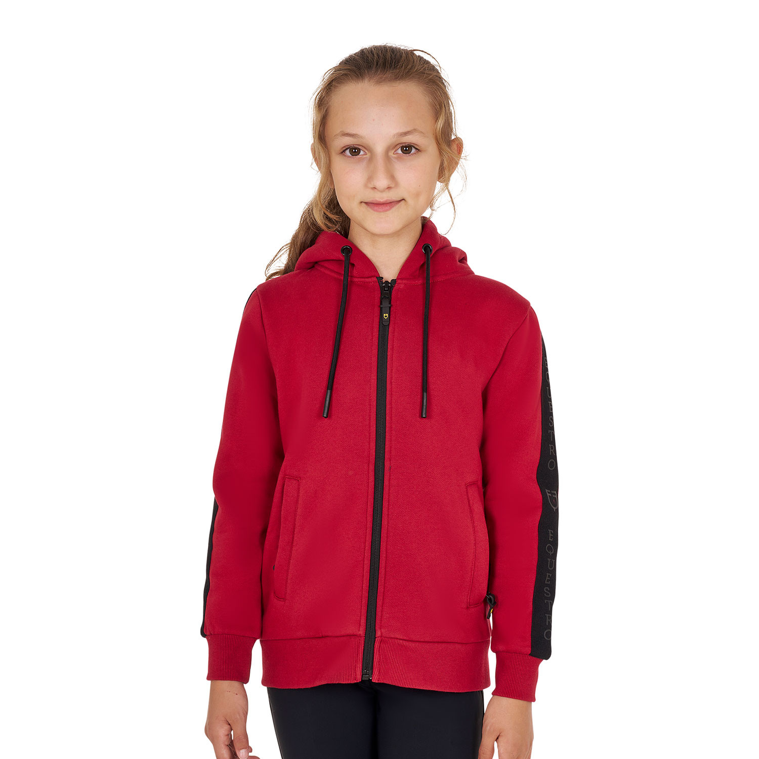Mädchensweatshirt / Jacke mit Kapuze und Reißverschluss