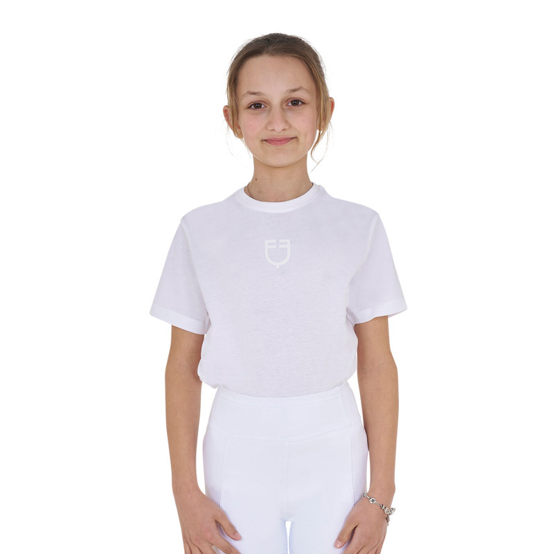 Slim Fit kurzärmliges Baumwoll-T-Shirt für Mädchen