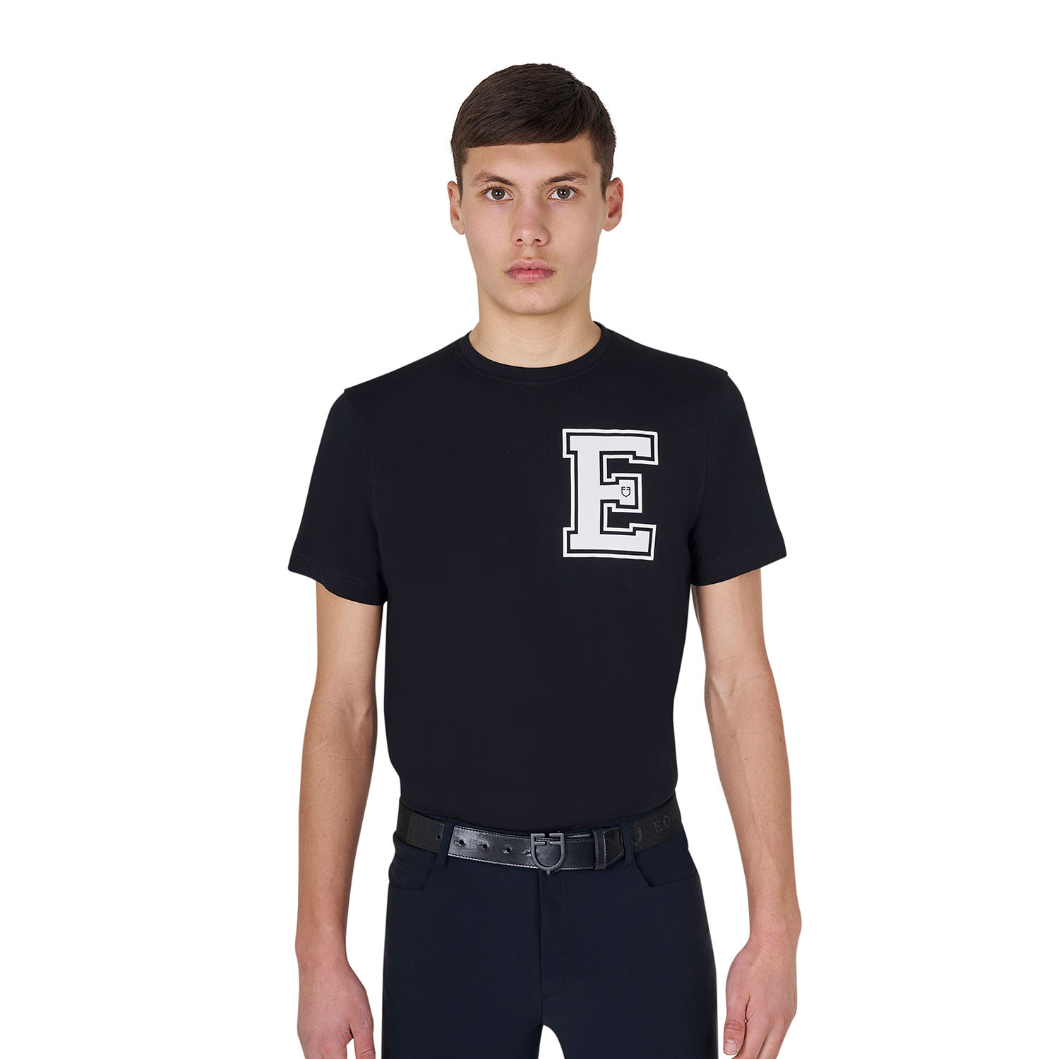 Oversized Baumwoll-T-Shirt mit Monogramm