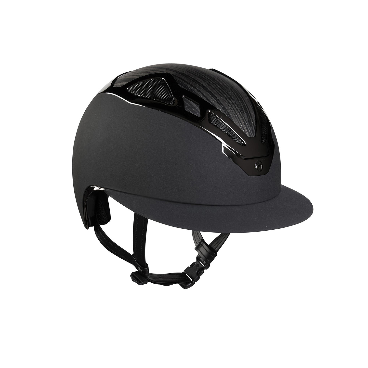 Apex Damenhelm Wood schwarz matt mit offenzelligem Schaumstoff