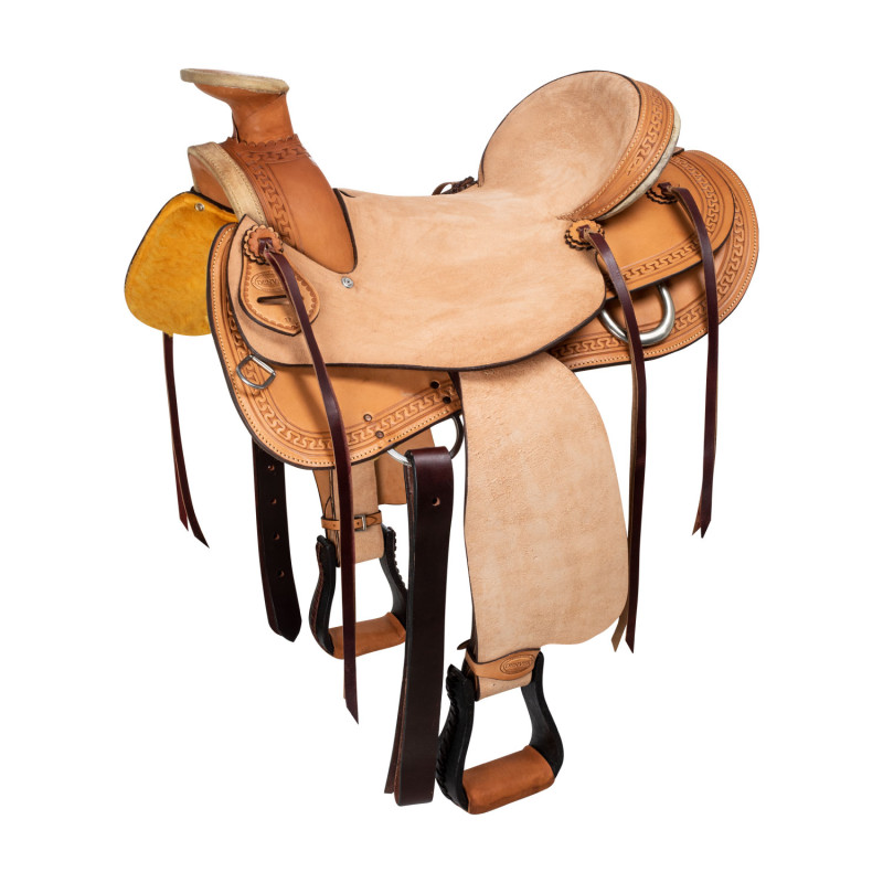 Wade Waffle Westernsattel aus invertiertem Leder