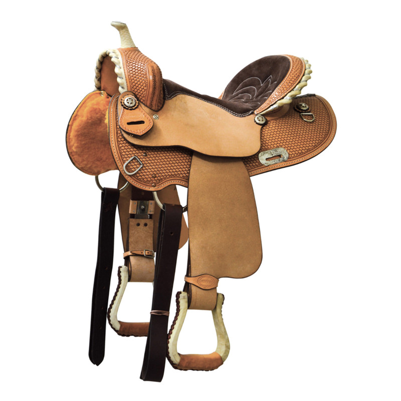 Western-Fasssattel aus weichem Leder