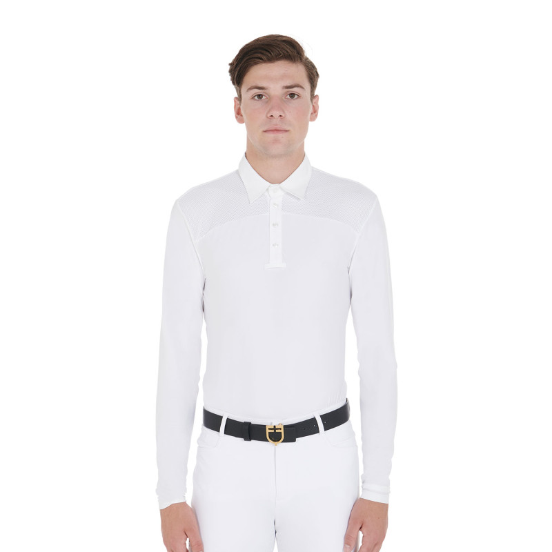 Langärmliges Herren-Wettkampf-Poloshirt