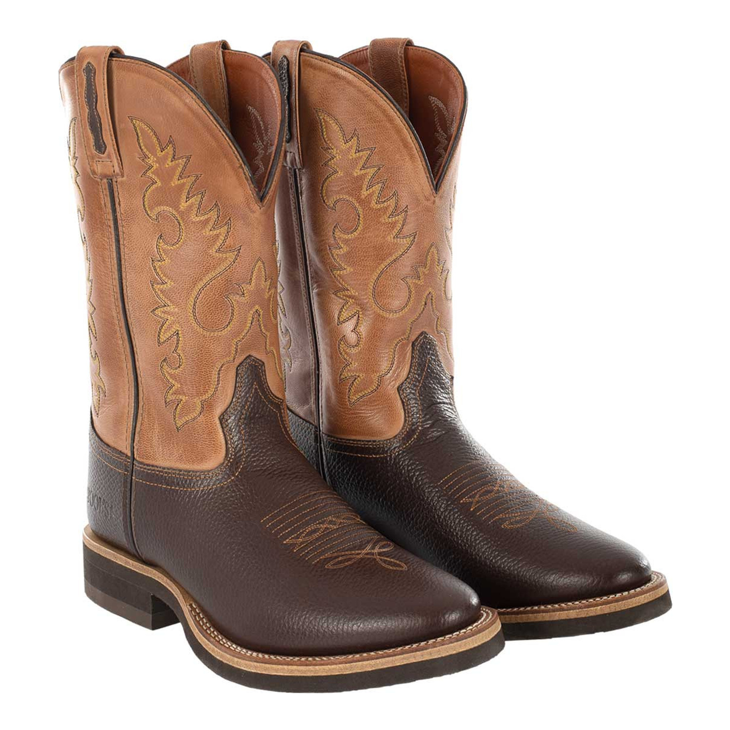 Westernstiefel aus besticktem und gehämmertem Leder