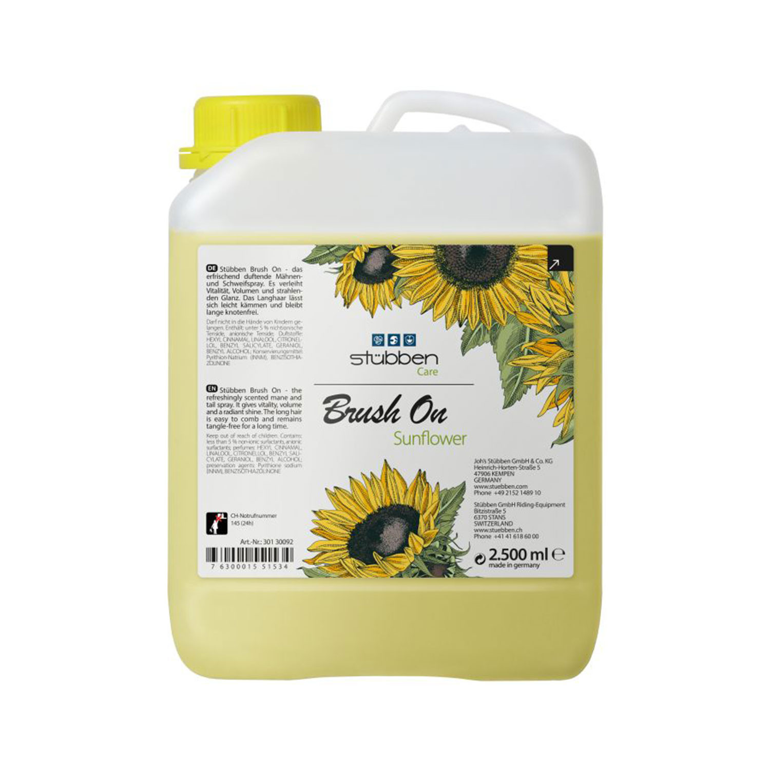 Brush On Sunflower 2,5 l – Mähnen- und Schweifspray Nachfüllkanister