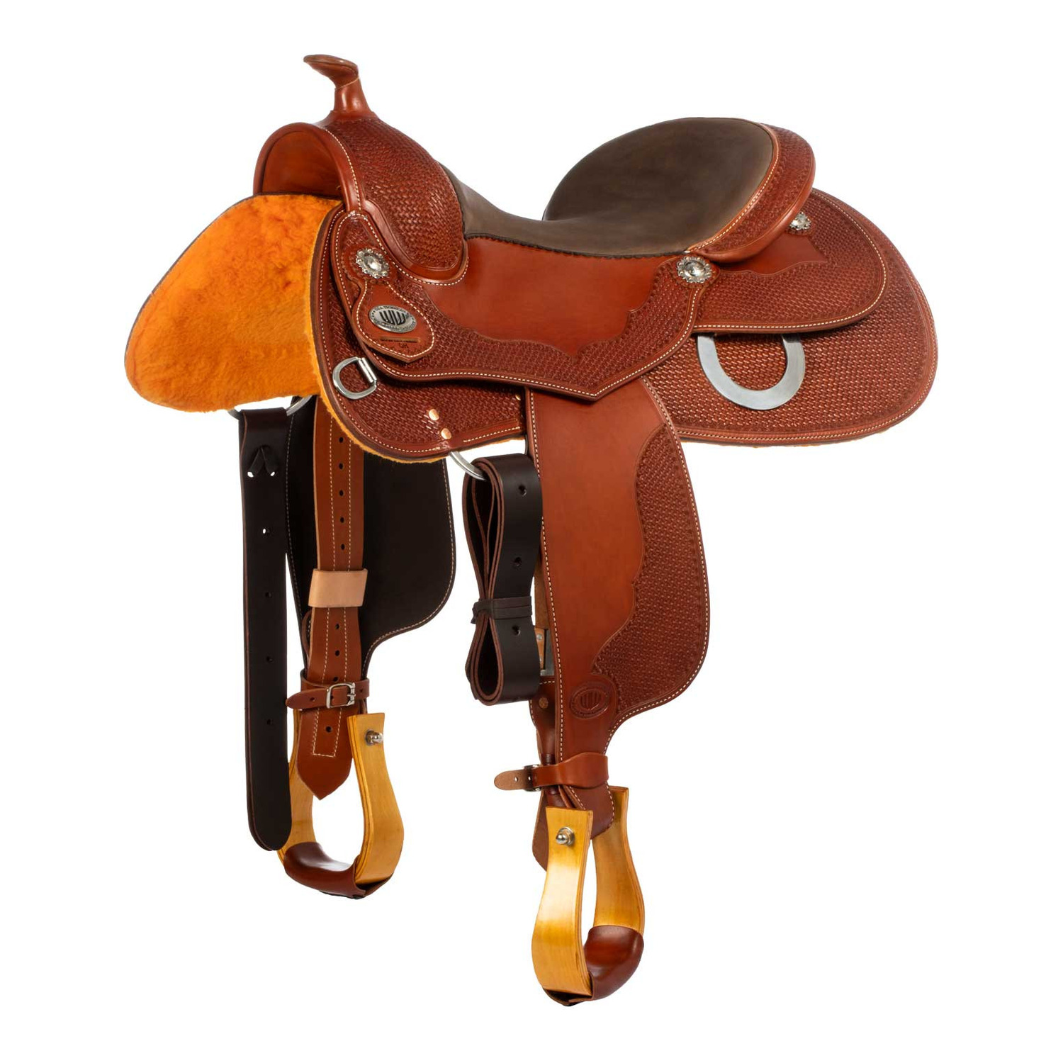 Westernreitsattel Classic Reining Big Butterfly Cognac – exklusiver Reining-Sattel mit tiefem Komfortsitz