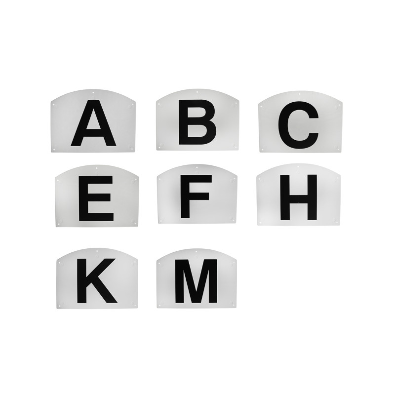 Dressur-Buchstaben aus Kunststoff, Set mit 8 Stück