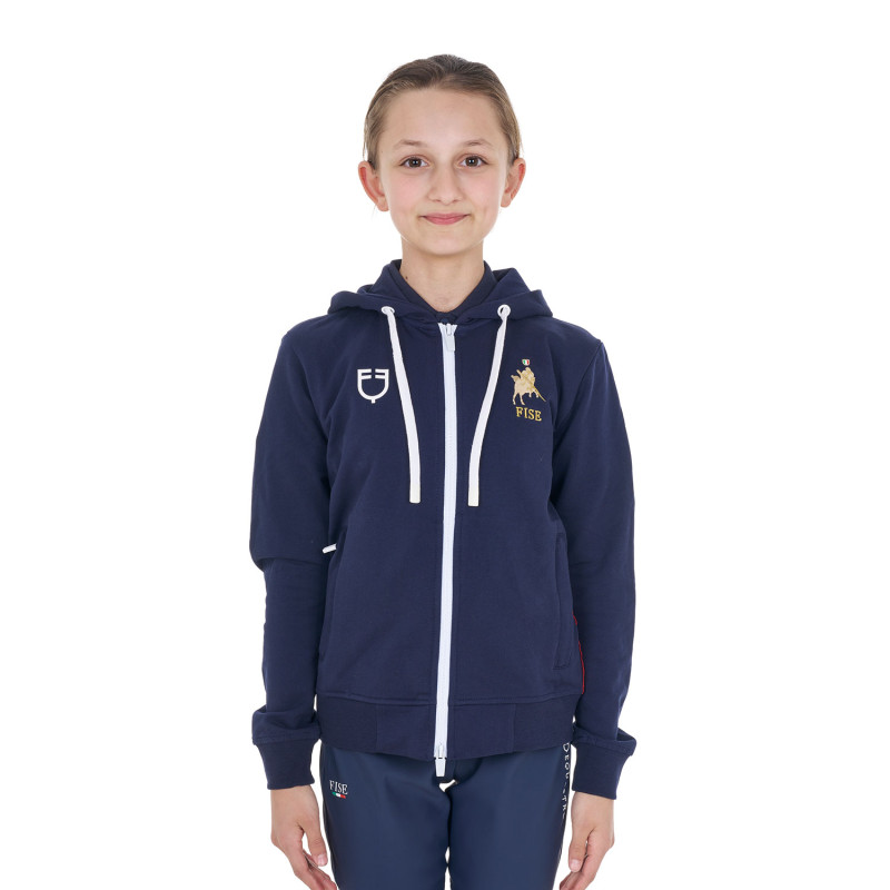 Kinder-Fleece-Hoodie mit Kapuze und Reißverschluss